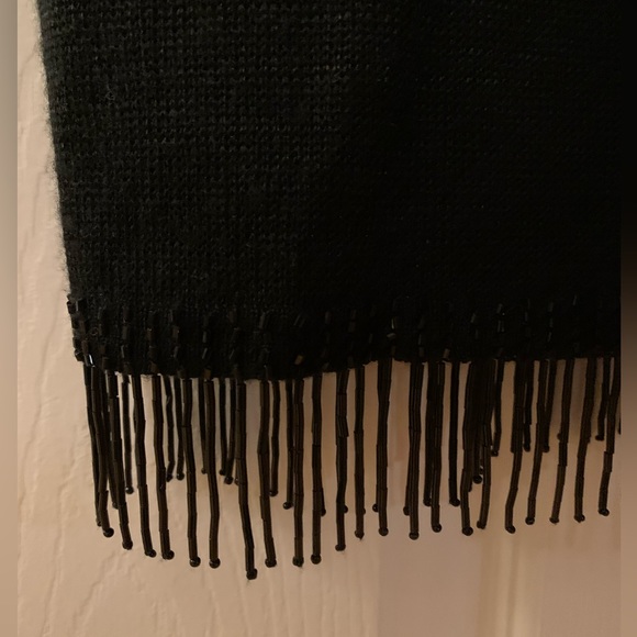 NWT Little Black Dress - Elegant Black Sheath Dress with Beaded Fringe - Picture 2 of 3